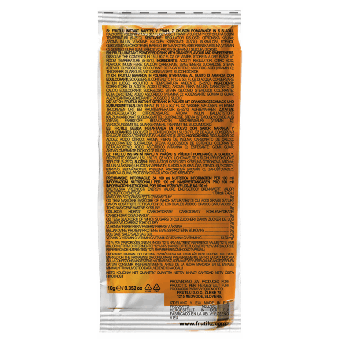 Frutilu Instant Drink Orange, 10 g - Image 2