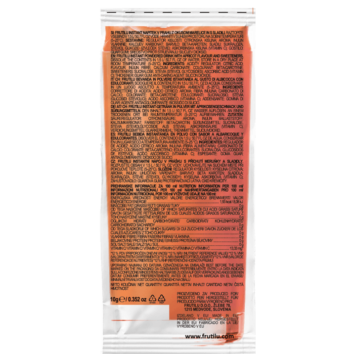 Frutilu Instant Drink Apricot, 10 g - Image 2