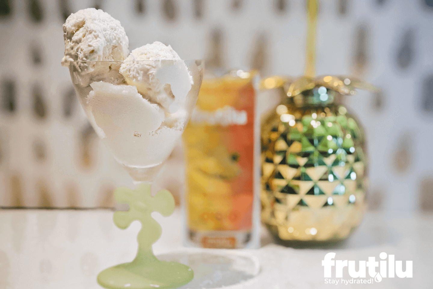 Frutilu recipe: Protein pineapple cottage cheese ice cream