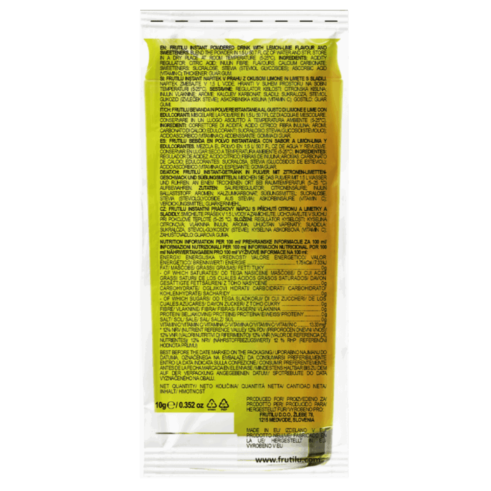 Frutilu Instant Drink Lemon & Lime, 10g - Image 2