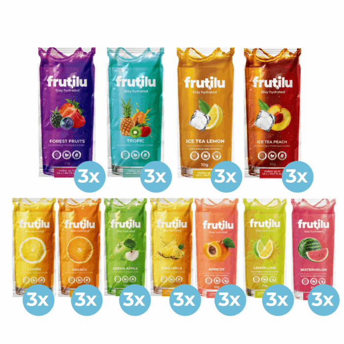 Frutilu Instant Drink, Fruchtmischung Box (33 x 10 g) – Bild 2