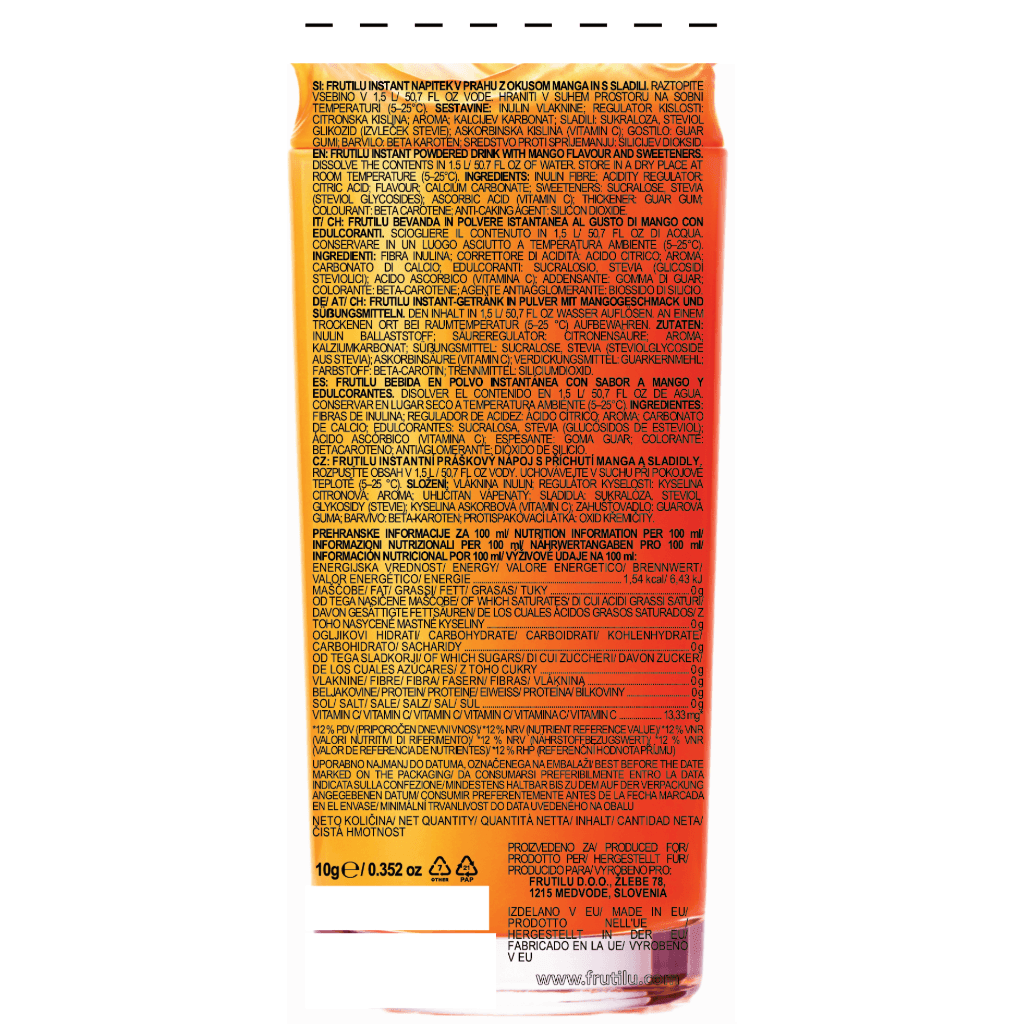 Frutilu bevanda istantanea Mango, 10 g - immagine 2